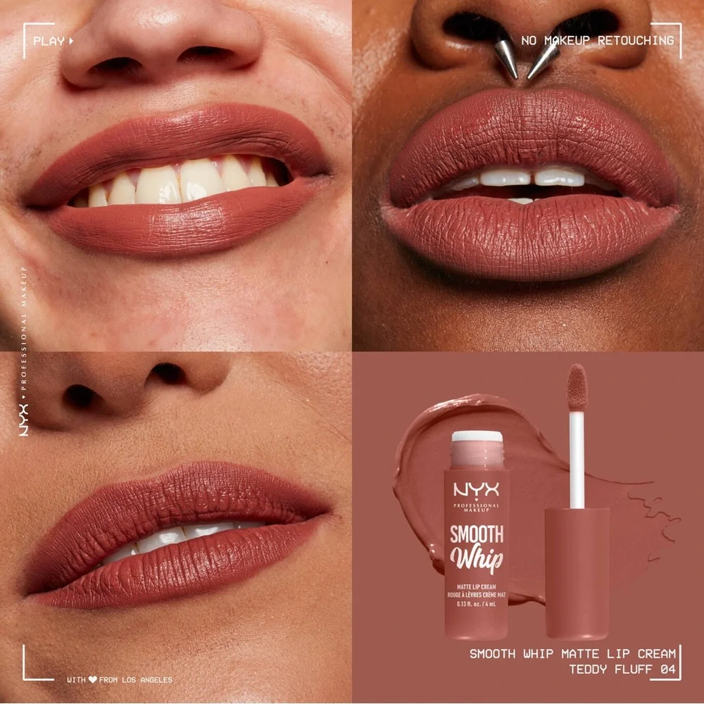 NYX SMOOTH WHIP MATTE LIP CREAM Ultra Smooth Vegan Lip Cream Teddy Fluff